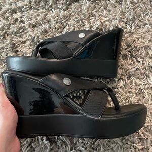 Y2K Grunge Jessica Simpson Platform Sandal Black Size 9